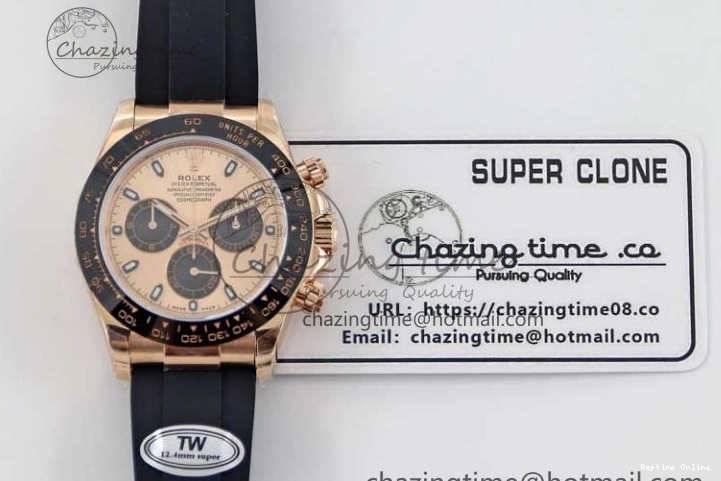 0202 WrinkleFree Daytona 116515 RG TWF 1:1 Best Edition 904L Steel RG Black Dial on Oysterflex Strap A 2417